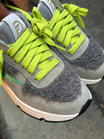 Sneakers DIVINE FOLLIE in vera pelle e lana cotta made in italy Grigio