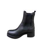 Chelsea boots ZETA SHOES bassi tacco 50  in vera pelle made in italy NERO